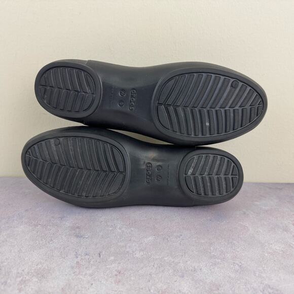 Crocs Kelli Flats Black Womens Sz 9 Slip On Ballet Shoes - Picture 7 of 11